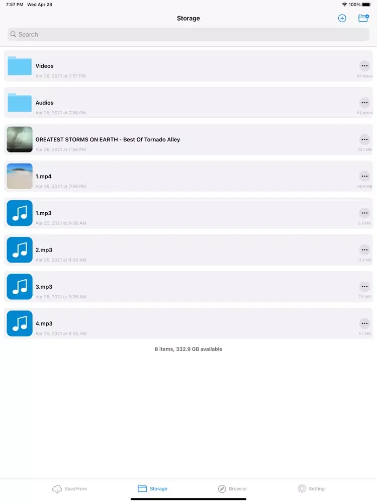 ภาพหน้าจอของ SaveFile: Offline File Manager iPad 