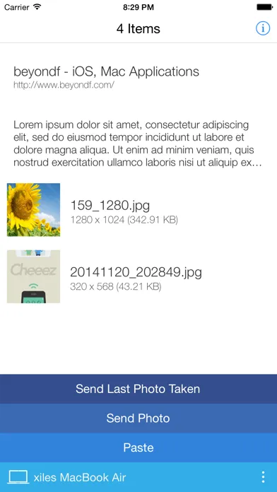 AirBridge - Transfer image/photo, text or URL应用截图