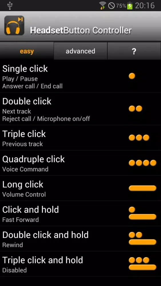 Headset Button Controller Pro Screenshots
