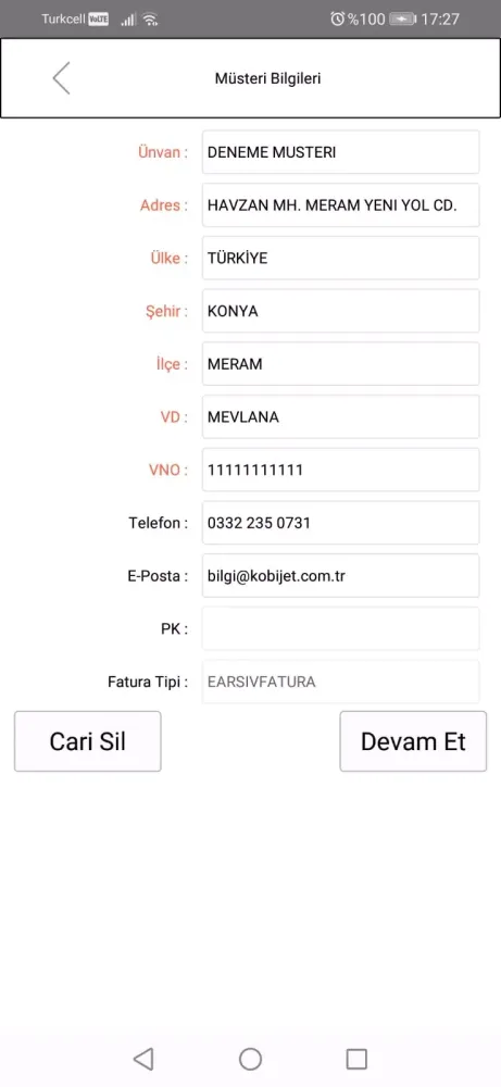Kobijet e-Fatura स्क्रीनशॉट