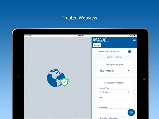 KOBIL Trusted Webview iPad 应用截图