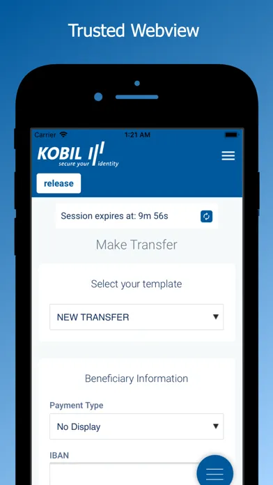 KOBIL Trusted Webview应用截图