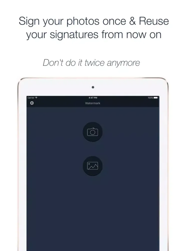 Screenshot di Watermark - Sign your photos iPad 