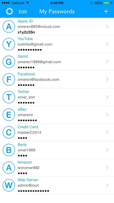 Ảnh chụp màn hình của My Passwords Keyboard