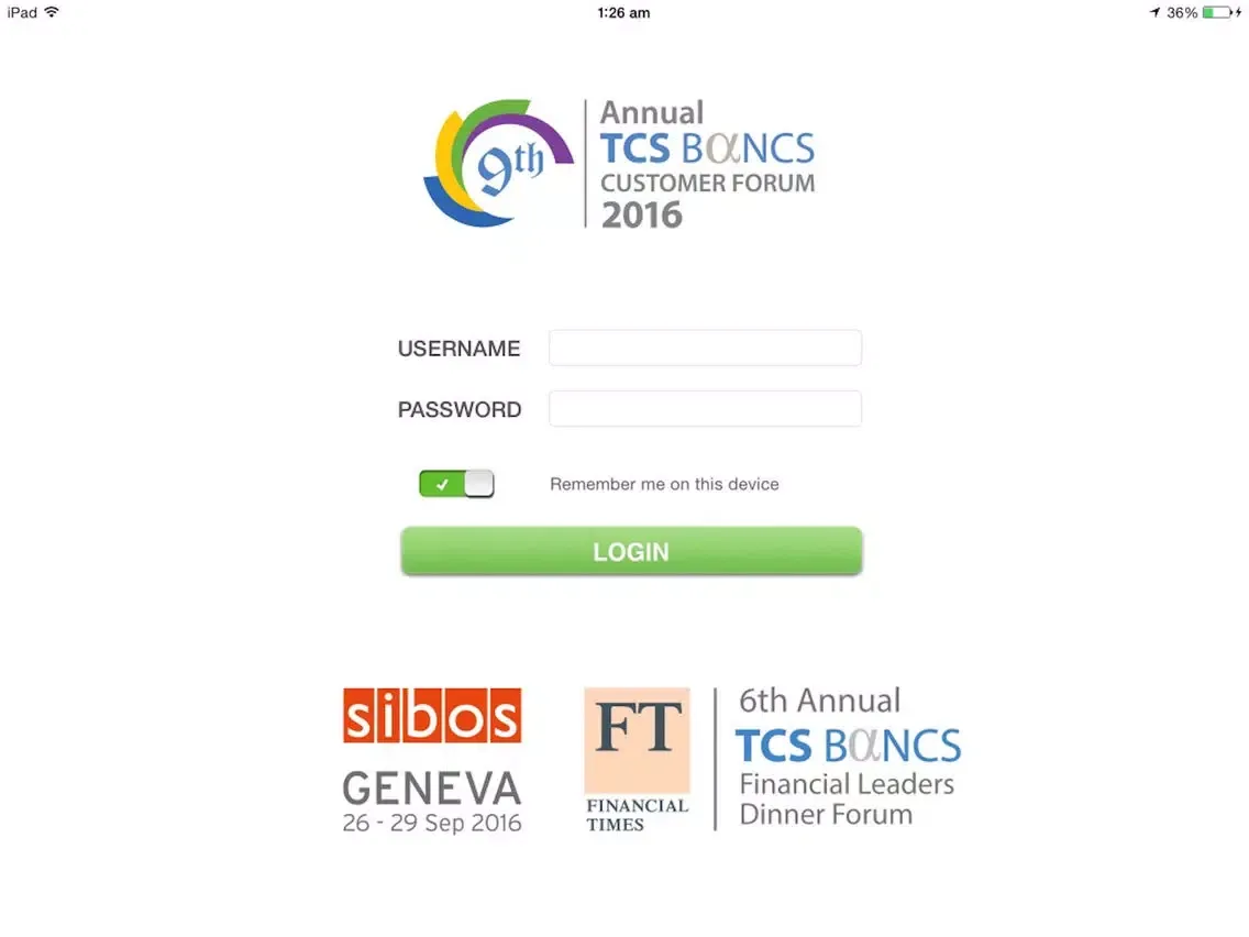 Скриншоты TCS BaNCS iPad 