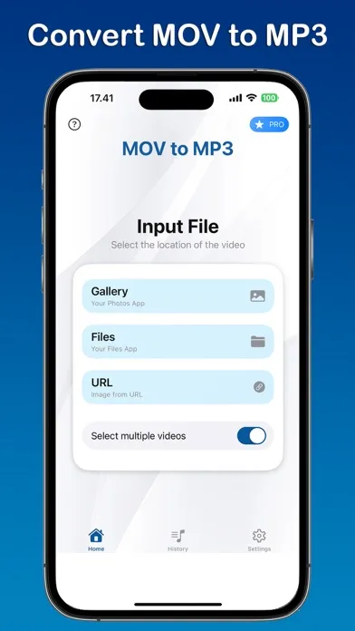Captures d'écran de MOV to MP3