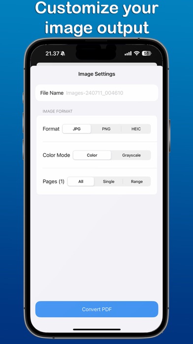 Captures d'écran de PDF to Photo Converter ™