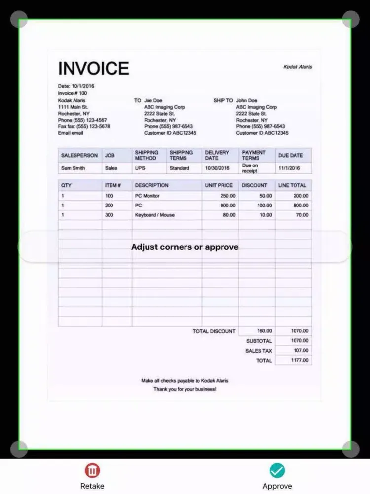 Screenshot di Kodak Info Input Express iPad 