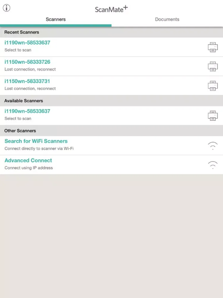ScanMate+ iPad  Screenshots