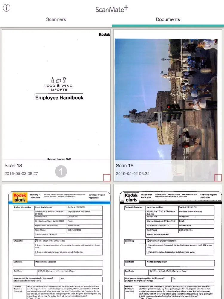 ScanMate+ iPad  Screenshots