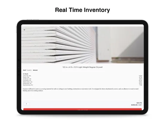 Capturas de tela do Tucker Materials iPad 