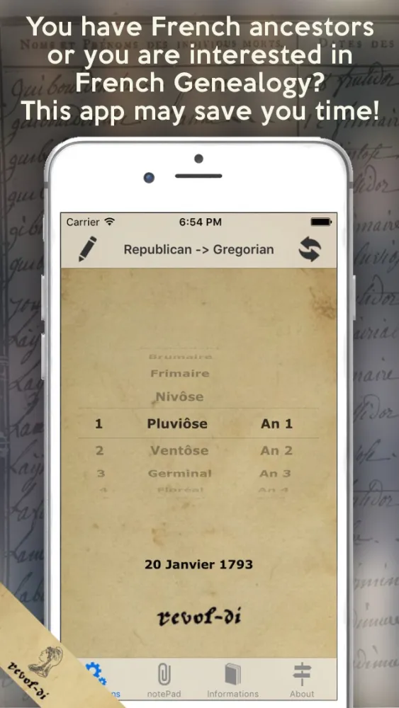 revol-di French Republican Calendar سکرین شاٹس