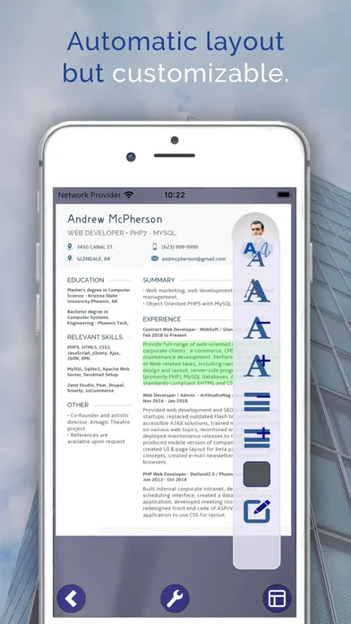 Your best resume with giga-cv Ekran Görüntüleri
