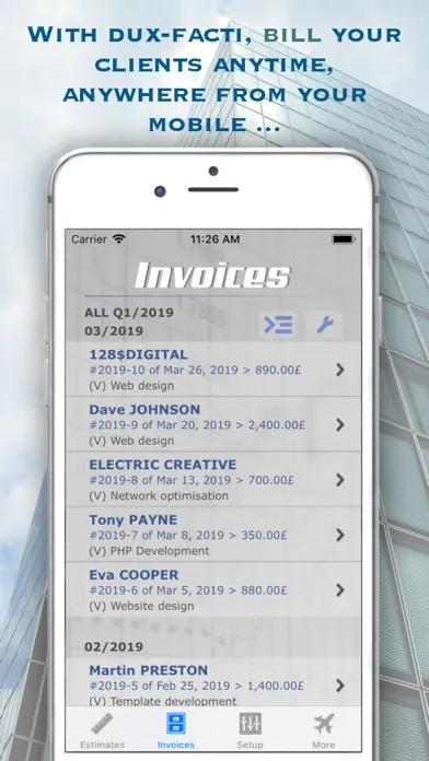 Estimates & Invoices Dux-facti應用截圖