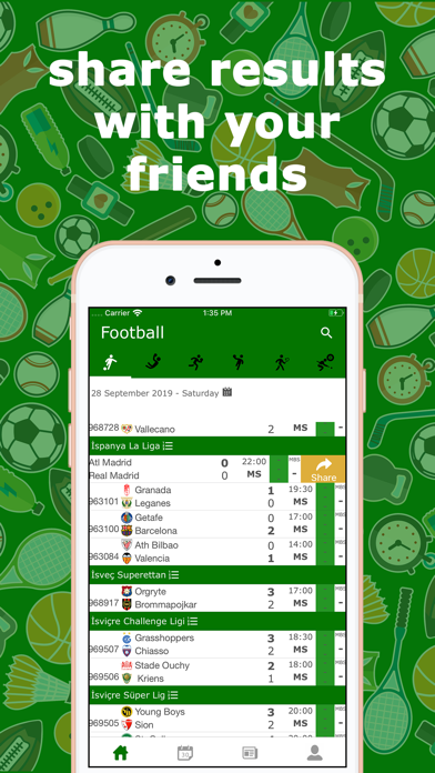 Tangkapan layar Sporium - The Best Sport's App