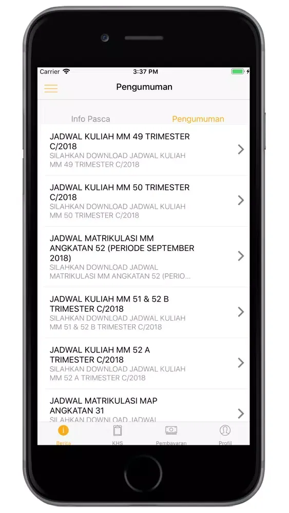 Tangkapan layar UGS Mobile