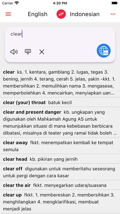 Tangkapan layar Kamusku