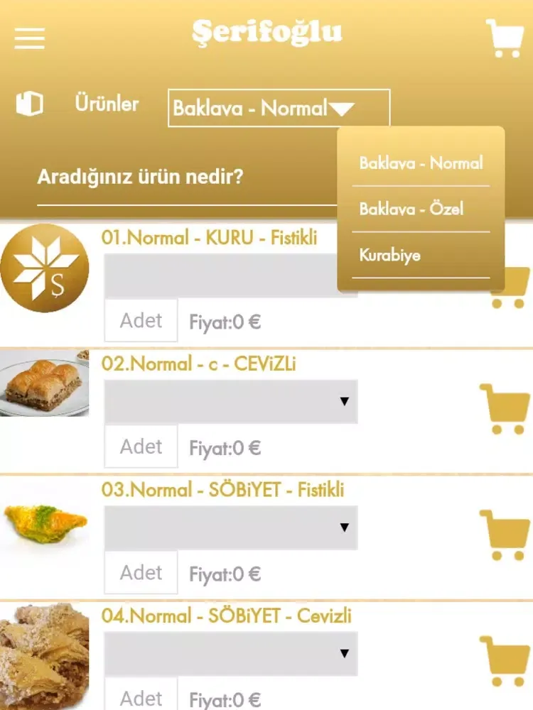 Capturas de tela do Şerifoğlu iPad 
