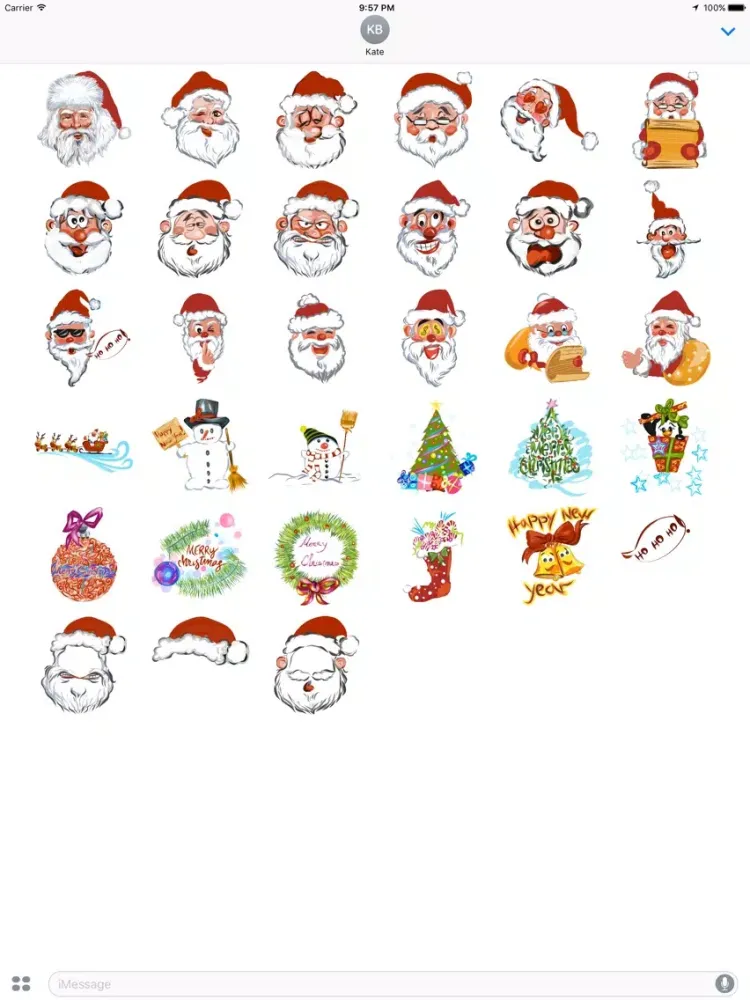 Santa's here sticker pack iPad 应用截图