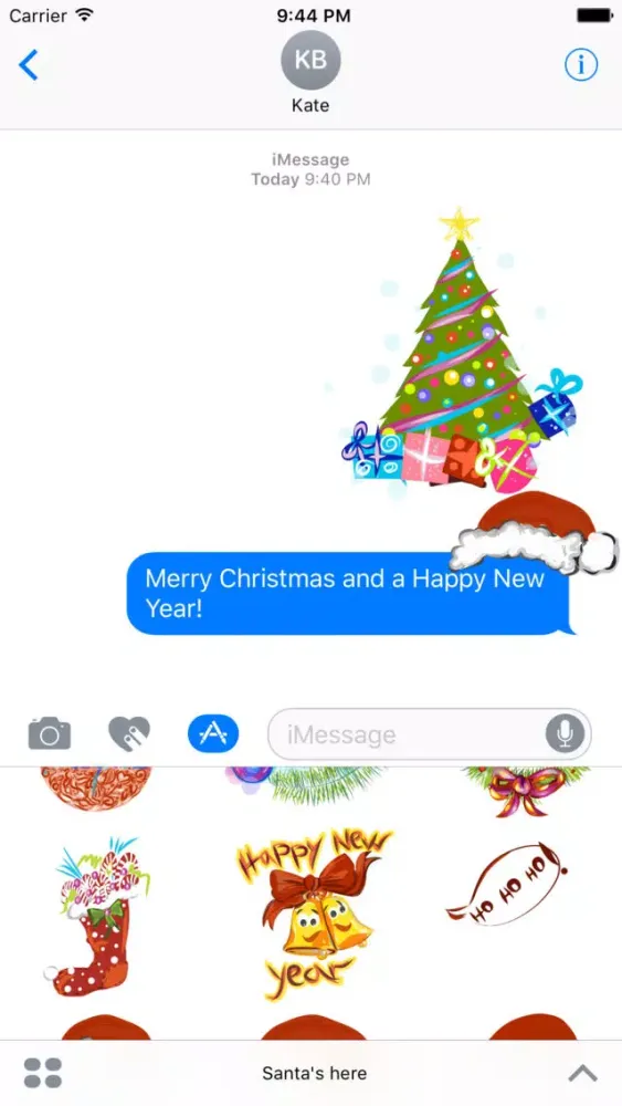 Santa's here sticker pack应用截图