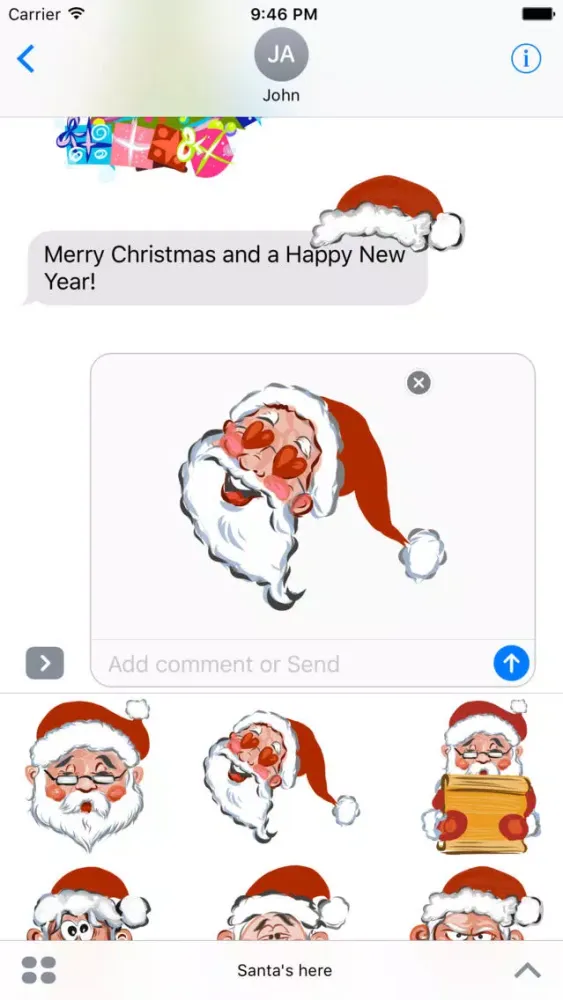 Santa's here sticker pack应用截图