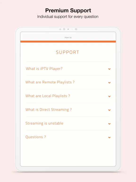 iPTV - Live TV Stream player iPad  Screenshots