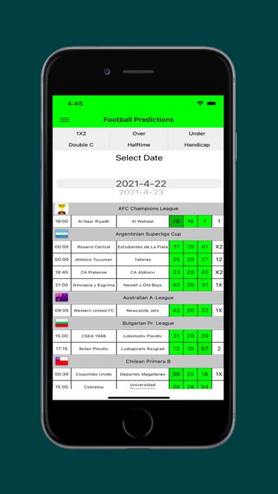 Screenshot di Your1x2 Betting Predictions