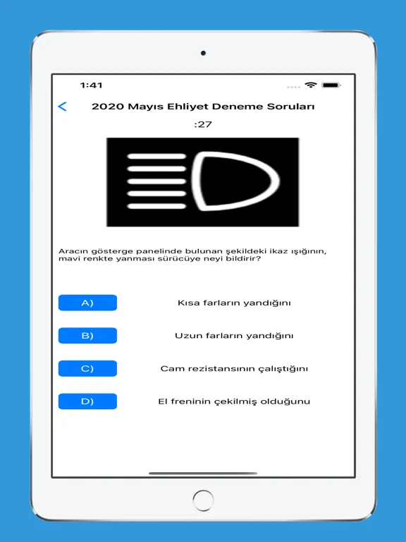 Tangkapan skrin Güncel Ehliyet Sınav Soruları iPad 