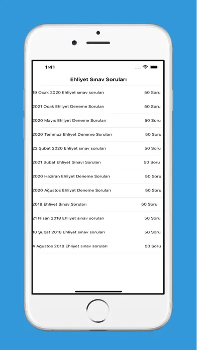 Tangkapan skrin Güncel Ehliyet Sınav Soruları