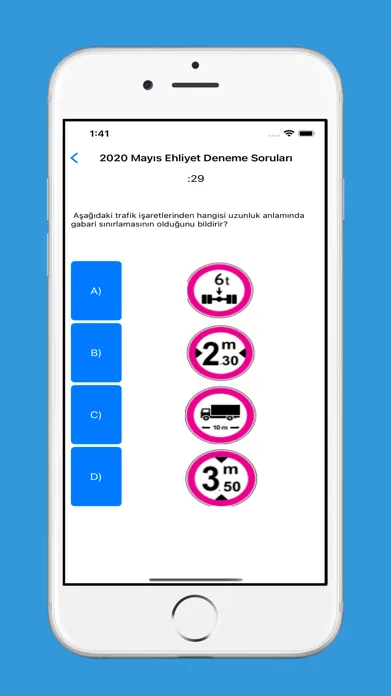 Tangkapan skrin Güncel Ehliyet Sınav Soruları