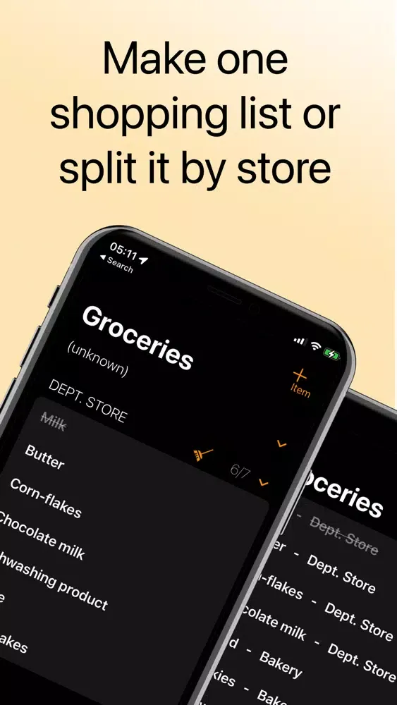 Tangkapan skrin Shop-List