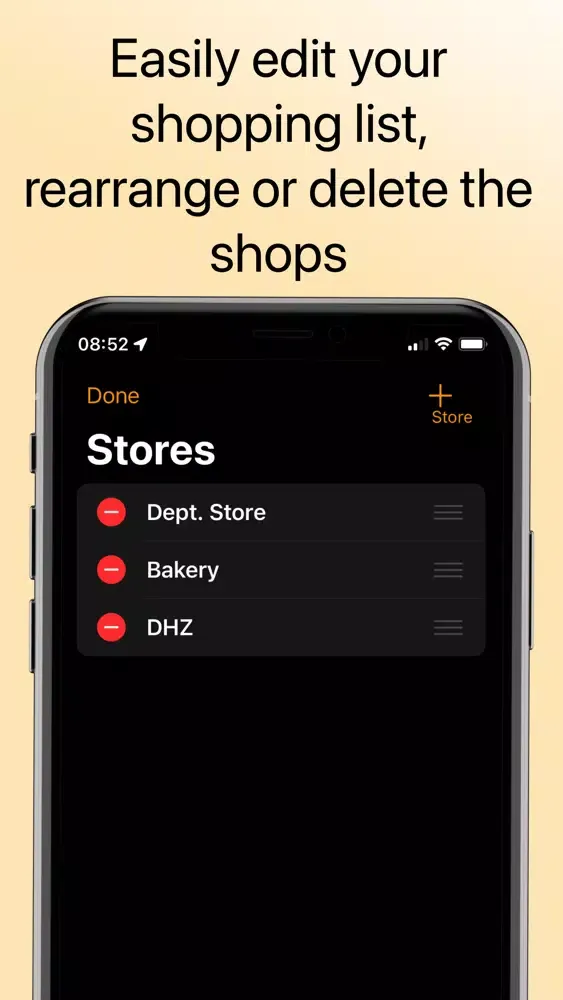 Tangkapan skrin Shop-List