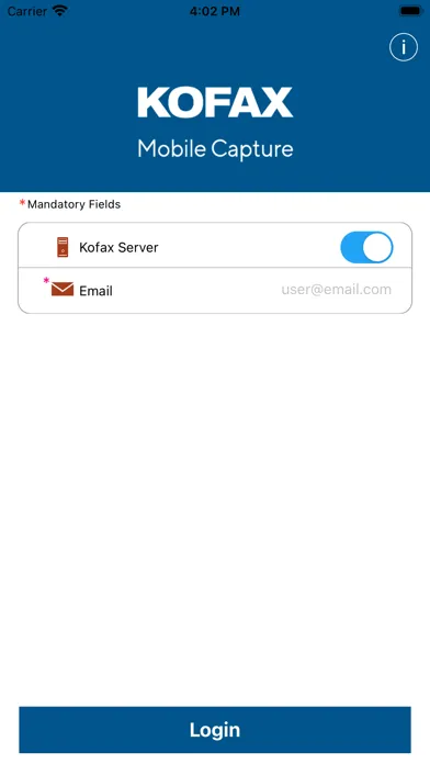 Kofax Mobile Capture™ Ekran Görüntüleri
