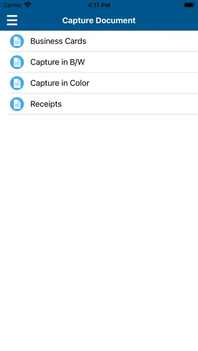 Kofax Mobile Capture™ Ekran Görüntüleri