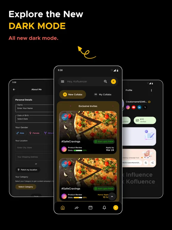 Kofluence Influencer Platform iPad  스크린샷