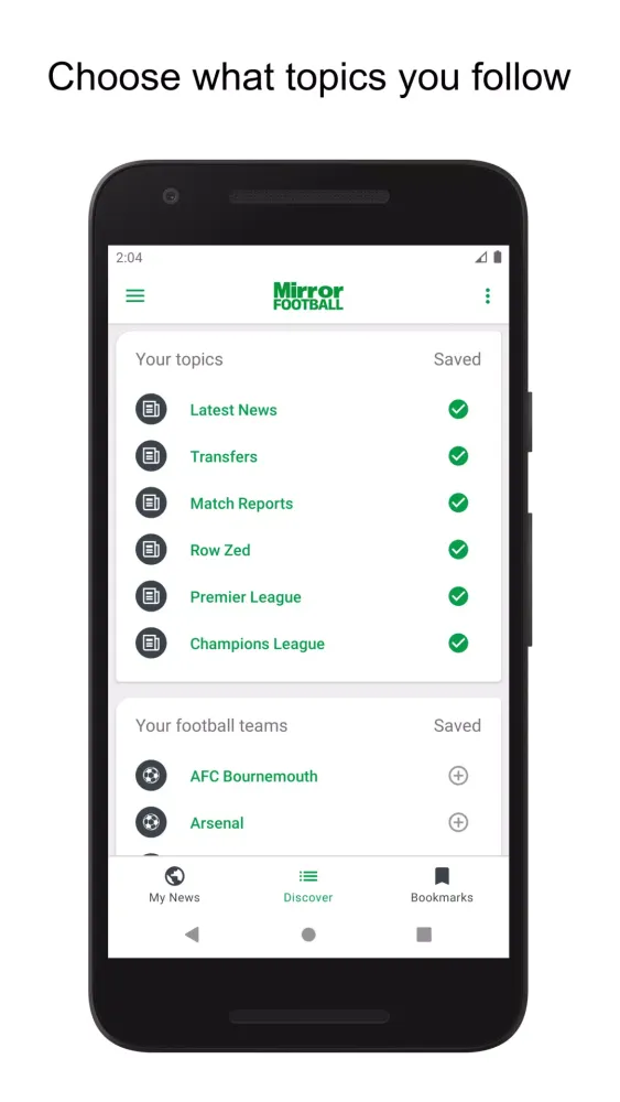 Ảnh chụp màn hình của Mirror Football