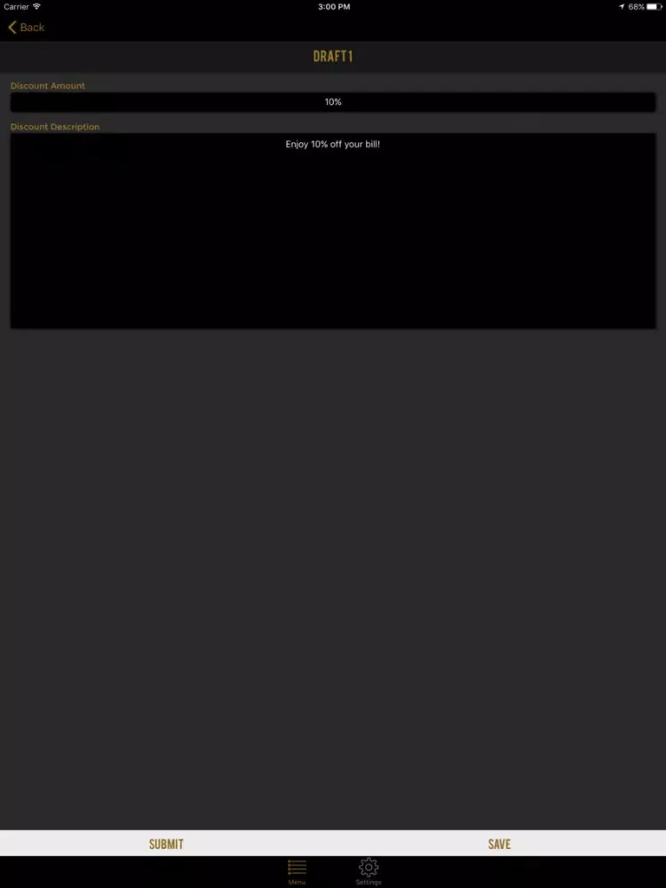Afterdark Merchant iPad  स्क्रीनशॉट