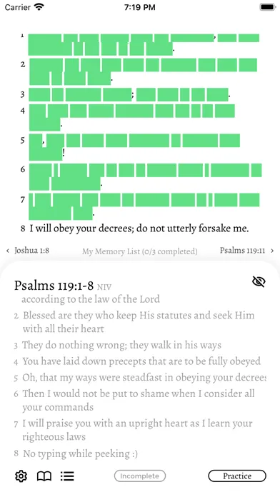 119:11 - Bible Memory Verse 스크린샷