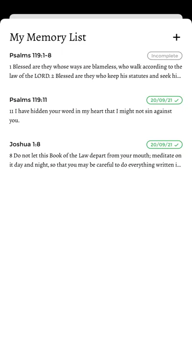 119:11 - Bible Memory Verse 스크린샷