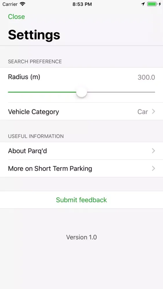 Parq'd سکرین شاٹس