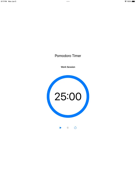 Minimal Pomodoro iPad 应用截图