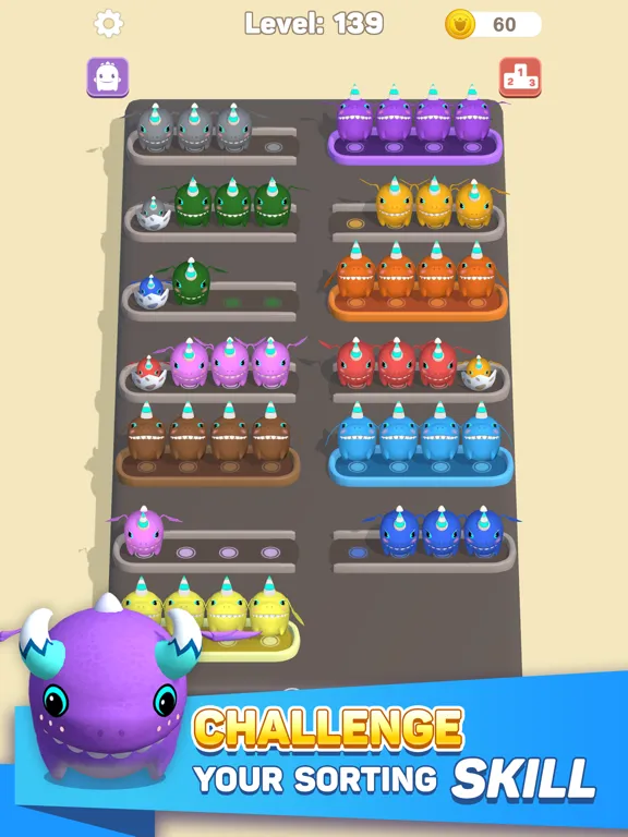 Скриншоты Dino Sort 3D: Sorting Puzzle iPad 