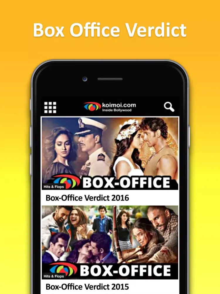 Tangkapan layar Bollywood Box Office iPad 
