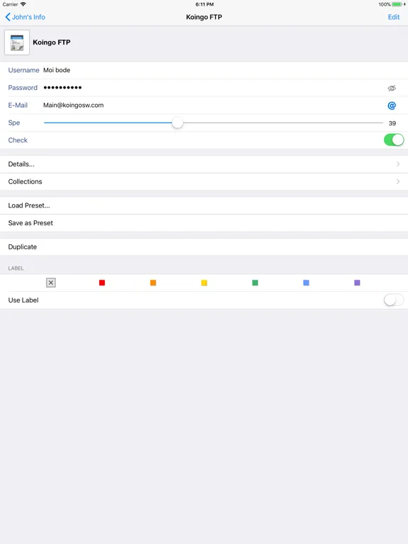 Tangkapan skrin Data Guardian iPad 