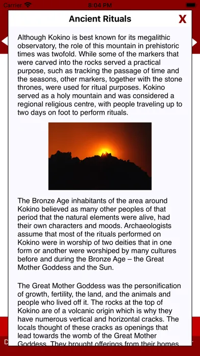 Zrzuty ekranu Kokino Observatory Guide