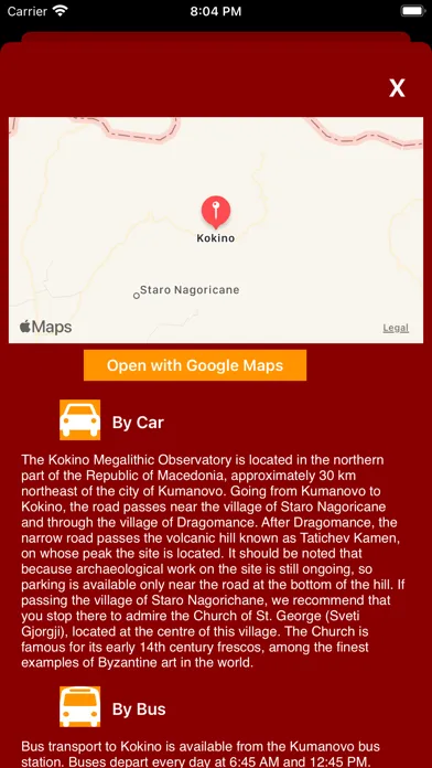 Zrzuty ekranu Kokino Observatory Guide