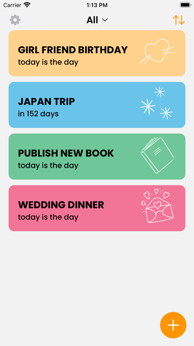 Tangkapan skrin Upcoming: Events Countdown
