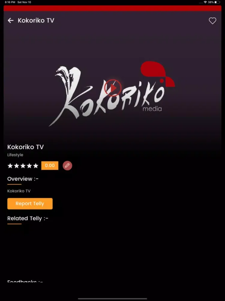 Ảnh chụp màn hình của Kokoriko Telly iPad 
