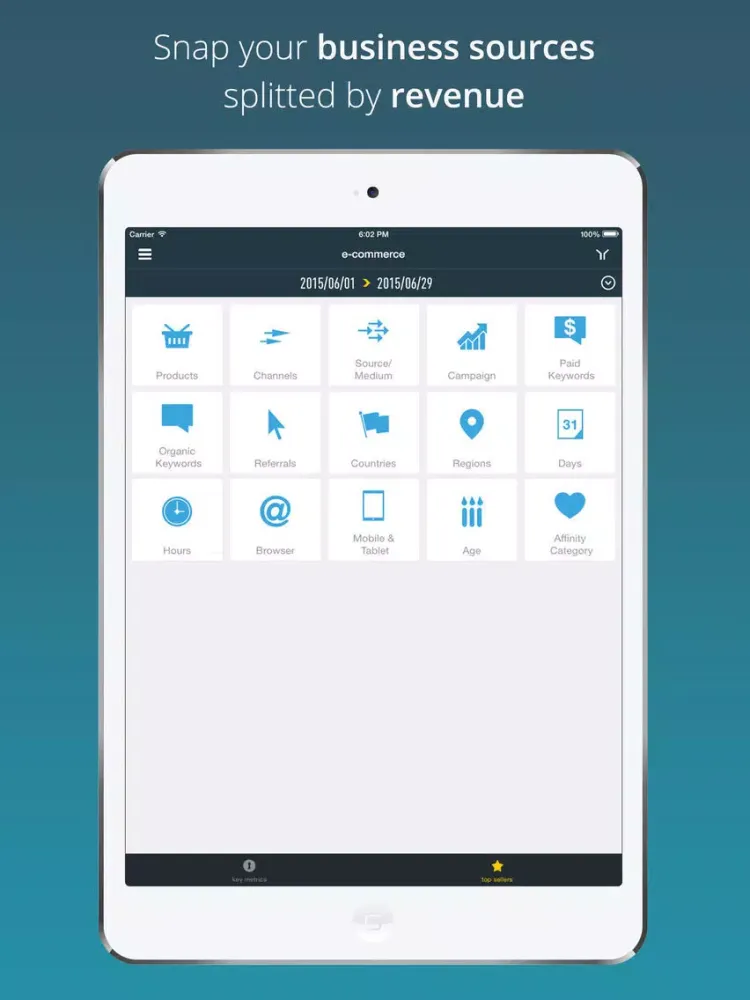Kokpeet for Google Analytics iPad  سکرین شاٹس