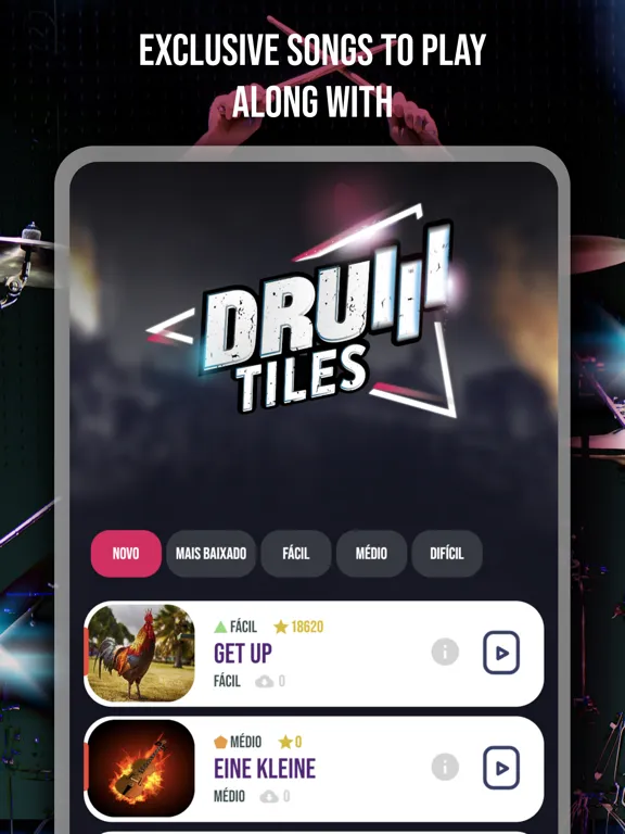 Drum Tiles: drumming game iPad 應用截圖